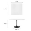 EEI-3525-BLK-WHI Lippa 48" Square Wood Dining Table by Modway