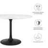 EEI-3527-BLK-WHI Lippa 48" Round Faux Marble Dining Table by Modway