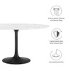 EEI-3528-BLK-WHI Lippa 54" Round Faux Marble Dining Table by Modway