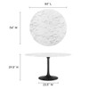 EEI-3528-BLK-WHI Lippa 54" Round Faux Marble Dining Table by Modway