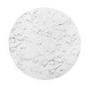EEI-3528-BLK-WHI Lippa 54" Round Faux Marble Dining Table by Modway