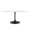 EEI-3541-BLK-WHI Lippa 60" Rectangle Wood Dining Table by Modway