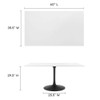 EEI-3541-BLK-WHI Lippa 60" Rectangle Wood Dining Table by Modway