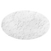 EEI-3542-BLK-WHI Lippa 78" Oval Faux Marble Dining Table by Modway