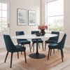 EEI-3542-BLK-WHI Lippa 78" Oval Faux Marble Dining Table by Modway