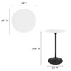 EEI-3545-BLK-WHI Lippa 28" Round Wood Bar Table by Modway