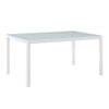 EEI-3576-WHI Raleigh 59" Outdoor Patio Aluminum Dining Table by Modway