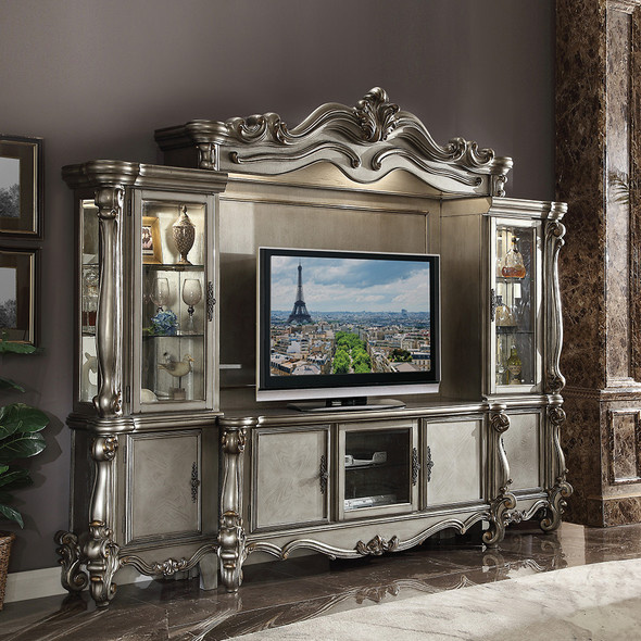 ACME 91820 Versailles Entertainment Center, Antique Platinum (1Set/4Ctn) ACME 91820 Versailles Entertainment Center, Antique Platinum (1Set/4Ctn)