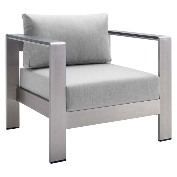 EEI-4225 Shore Sunbrella&reg; Fabric Aluminum Outdoor Patio Armchair by Modway