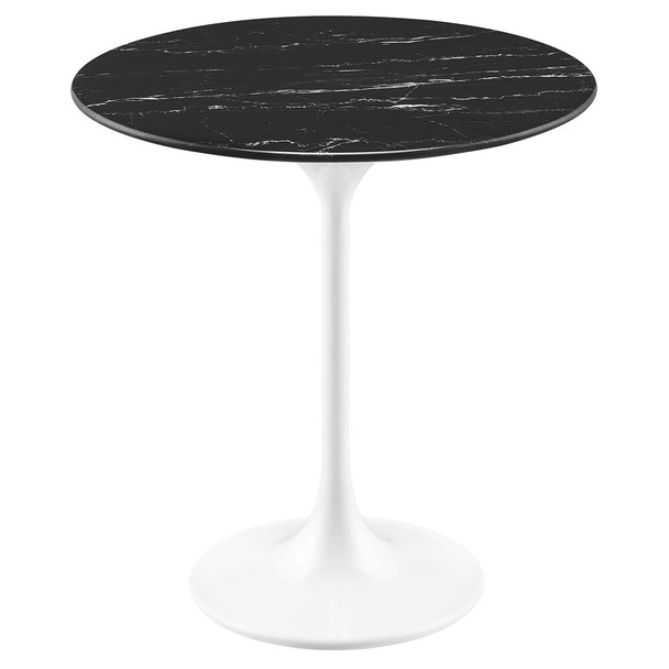 EEI-5680 Lippa 20" Round Faux Marble Side Table by Modway