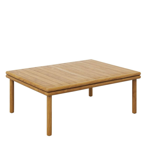 EEI-7010-NAT Wren Outdoor Patio Teak Wood Coffee Table by Modway