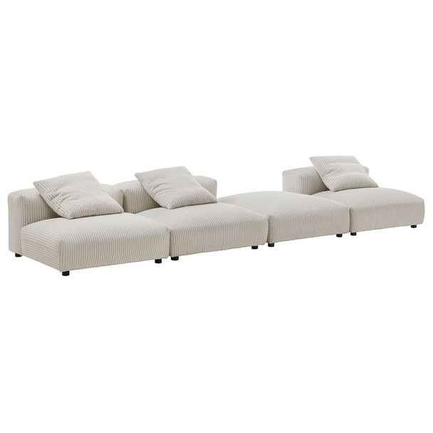EEI-7026 Solace 4-Piece Modular Corduroy Upholstered Sectional Sofa by Modway