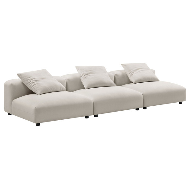 EEI-7035 Solace 3-Piece Modular Upholstered Fabric Sofa by Modway