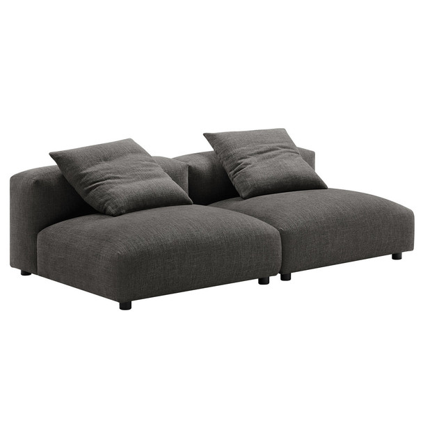 EEI-7037 Solace 2-Piece Modular Upholstered Fabric Sofa by Modway