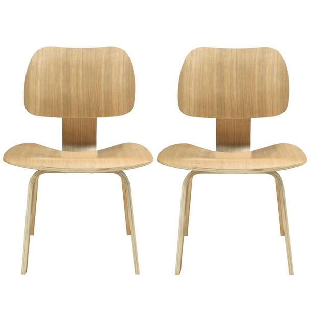 EEI-870-NAT Fathom Dining Chairs Set of 2 by Modway