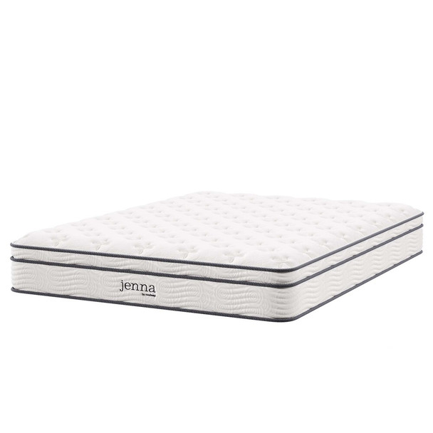 MOD-5770-WHI Jenna 10" Innerspring and Foam Queen Mattress by Modway