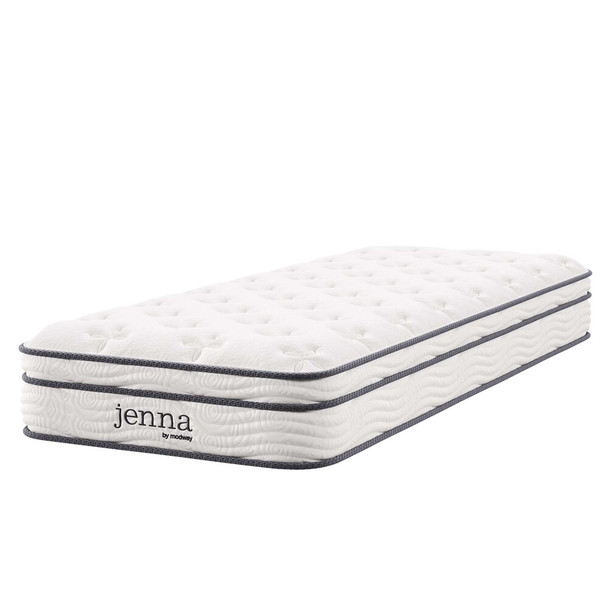 MOD-6132-WHI Jenna 8" Innerspring and Foam Narrow Twin Mattress by Modway