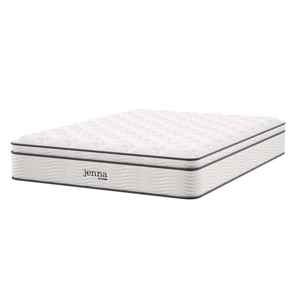 MOD-7089-WHI Jenna 12" Innerspring and Foam Queen Mattress by Modway