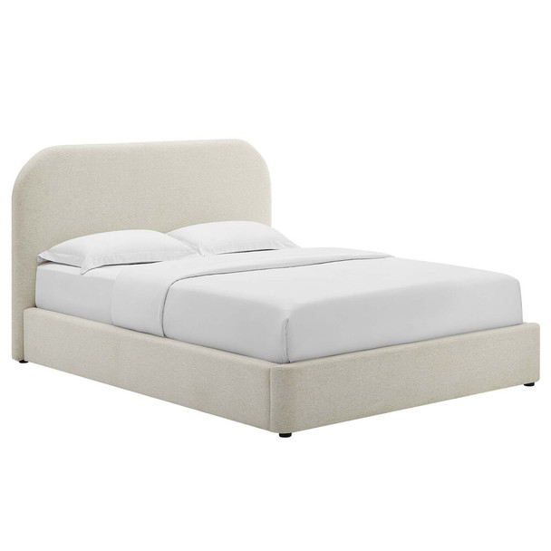 MOD-7140 Keynote Upholstered Fabric Curved Queen Platform Bed by Modway
