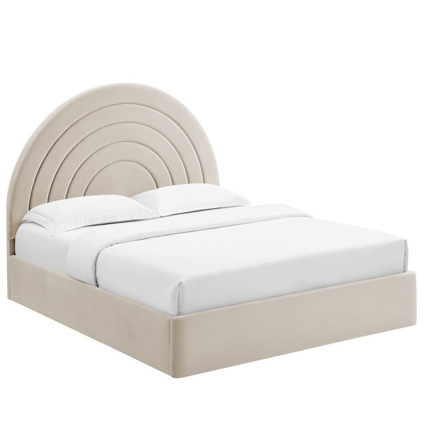 MOD-7166 Solana Arched Performance Velvet Full Platform Bed by Modway