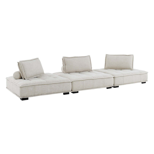 Modway Saunter 3-Piece Tufted Fabric Fabric Sofa by Modway-EEI-5206-BEI