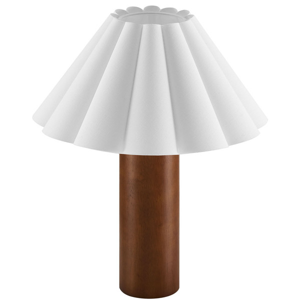 Modway Flora Wood Table Lamp With Pleated Petal Shade by Modway-EEI-7214-WAL