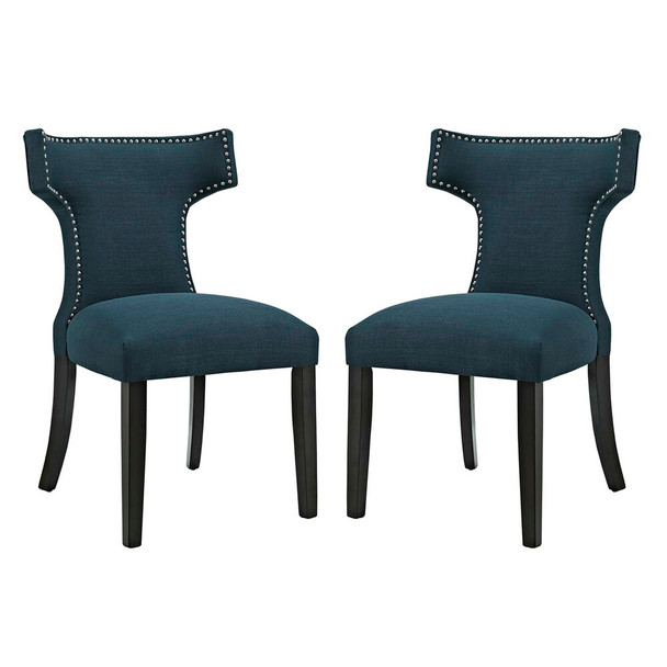 Modway Curve Fabric Dining Side Chair Set of 2 by Modway-EEI-2741