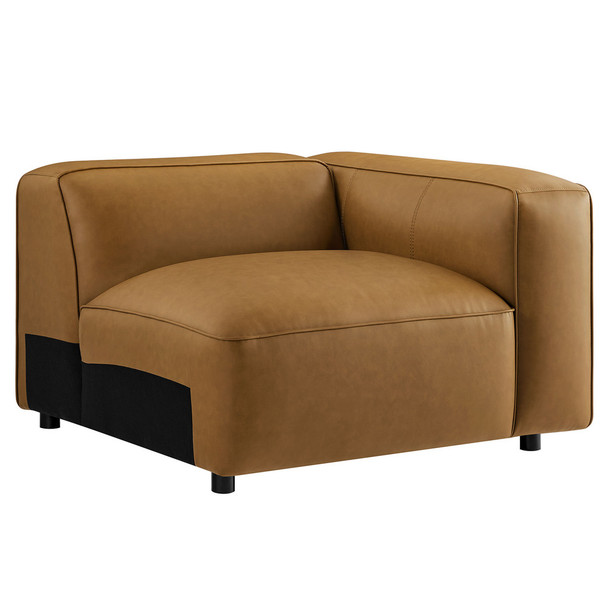 Modway Auren Upholstered Vegan Leather Modular Right Armchair by Modway-EEI-7122