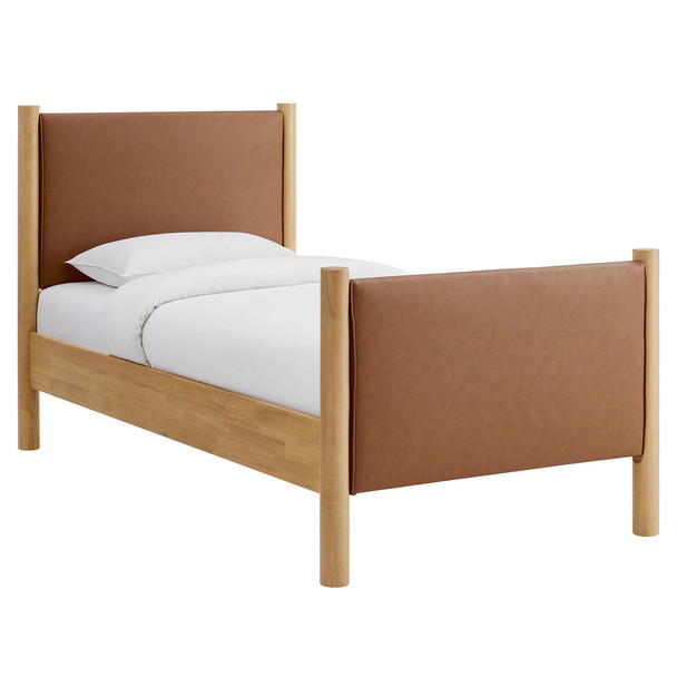 Modway Maven Twin Size Vegan Leather Upholstered Platform Bed by Modway-MOD-7184