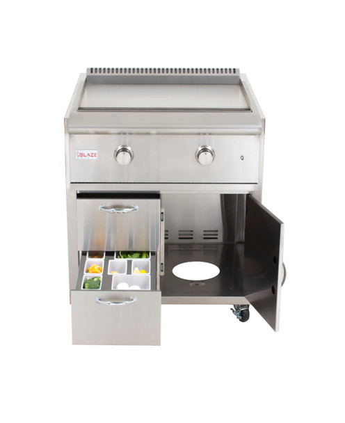 BLAZE 30-Inch Natural Gas Griddle On Deluxe Cart - BLZ-GRIDDLE-LTE-NG/ BLZ-GRIDDLE-CART