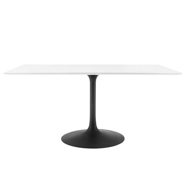 EEI-3541-BLK-WHI Lippa 60" Rectangle Wood Dining Table by Modway