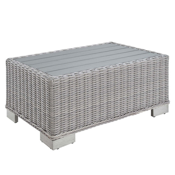 EEI-3981-LGR Conway 32" Outdoor Patio Wicker Rattan Coffee Table by Modway