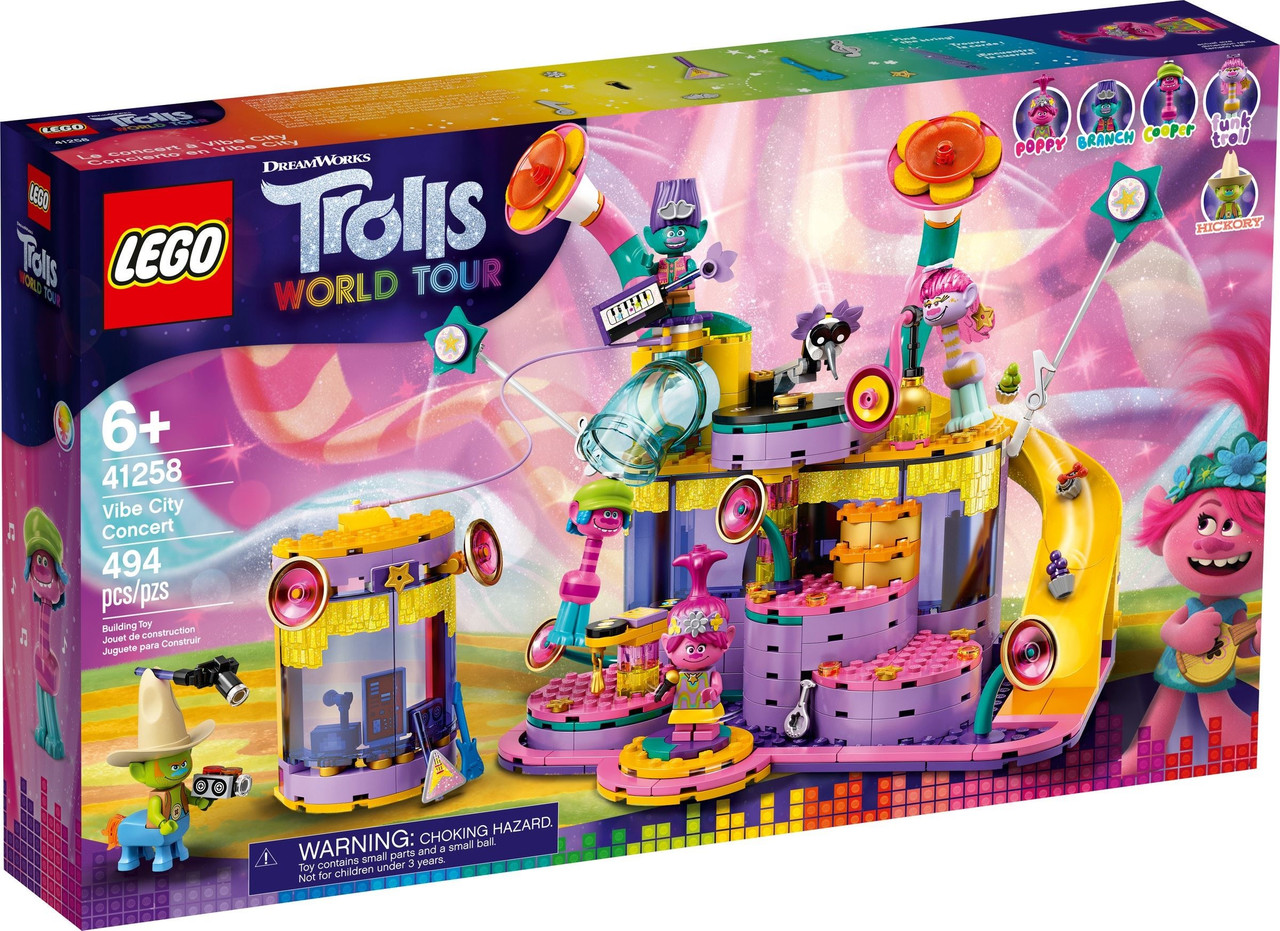 LEGO 41258 Trolls World Tour Vibe City Concert Retired 2021