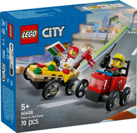 LEGO 60458 City Great Vehicles Pizza vs. Fire Truck Race Car Pack