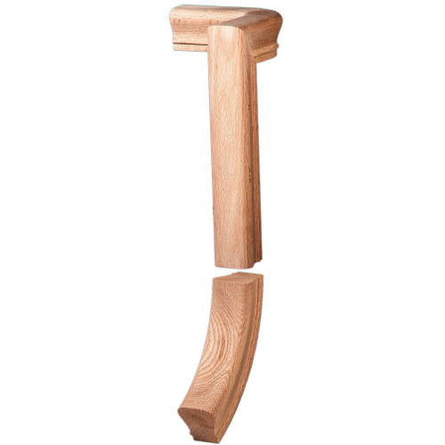 The 7271-2 Left Hand 2-rise Quarterturn Gooseneck (flat) is a precision-crafted fitting designed for the 6210 handrail profile.