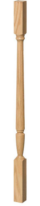 2005 Fluted Square-Top Baluster - 1-3/4" square. This is a 1 3/4" square top baluster. This baluster looks great with our 3010 fluted pin-top newel series or our 3040 fluted acorn-top newel series. This type of wood balustrade is also available plain, reeded, octagonal-cut or with a twist.