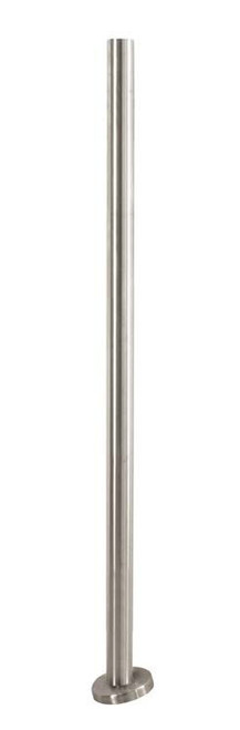 Modern Round Newel Post with Angled Bottom