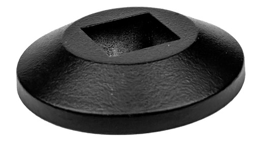 Low-profile Round Shoe Flat - for 1/2" sq. balusters