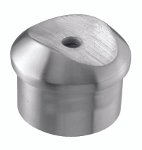 Stainless Steel Grade 316 Tube Adapter. This adapter works great for running 42.4mm handrail tubing directly over the top of a newel post or terminating handrails into the sides of newel posts.