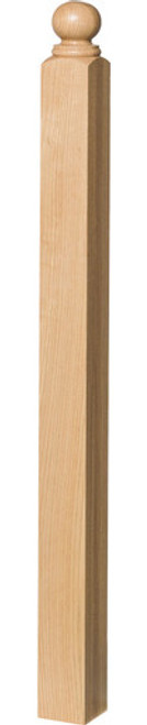 The "4004 Ball-Top Newel" is a specific model of newel post that features a decorative ball-shaped finial at the top. It is used in staircase construction to provide support and contribute to the overall visual appeal of the stairs.