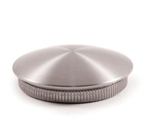 Semi-dome end cap for 1.66" diameter stainless tube available in 304 or 316 grade stainless.