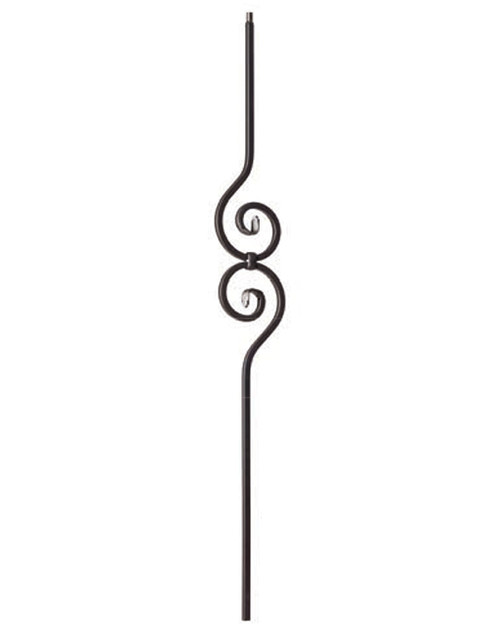 Hollow Nautilus Scroll Metal Baluster. 1/2" x 5" width x 44" length.