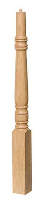 4270 Pin Top Newel - 3 1/2" square. This is a 3 1/2" pin top newel post with a 3/4" pin. This stair post is designed for an over-the-post system which uses handrail fittings. This newel profile is similar to the LJ Smith 4270 and the Coffman Classic 4210. We have matching balusters in both 1-1/4" and 1-3/4" size with pin top or square top.