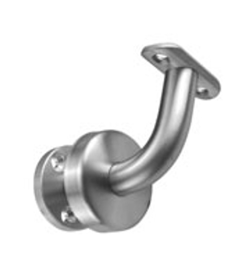 Stainless grade 304 handrail support for 1.66" or 1.78" round stainless or wood handrail. Support includes flange cover.