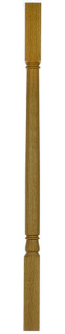 The 5241 Colonial Square Top Baluster is available in 1-3/4" square shape and various lengths: 31", 34", 36", 39", and 42". It features a top block of 6-1/2" and a bottom block of 7-1/2". The turning design varies based on the length chosen. Choose from different wood species for a personalized touch.