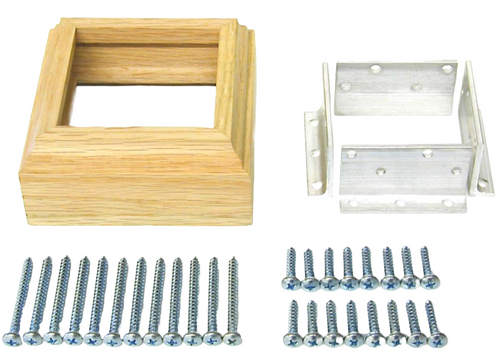 The 3009 L-Bracket Newel Mounting Kit is designed for convenient and secure installation of 3" newel posts. This kit includes 4 sturdy L-brackets, 28 hardened screws, and mitered trim for a clean and finished appearance. The L-brackets provide reliable support and stability, ensuring that your newel posts are securely fastened to the floor and railing system. With everything you need in one kit, installation becomes a breeze. For L-Bracket kits compatible with 3-1/2" newel posts, please consider ordering item 3010 or 3019. These kits offer the same quality and convenience for a perfect fit with larger newel posts. Simplify your newel post installation with the reliable and easy-to-use 3009 L-Bracket Newel Mounting Kit.