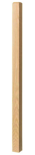 4100 Contemporary Newel - 3" square. This is a contemporary 3" newel with a chamfered top edge. This newel looks great with the 5060 or 5360 contemporary wood baluster series. This type of wood newel is also available fluted (see 4100F newel) or with a chamfered side edge (see 4100C newel).