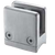 The 316 Grade Stainless Steel Square Small Glass Clamp is a high-quality component designed for attaching 5/16" or 3/8" glass panels to our 1.66" newel post.