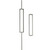 Hollow Modern Design Single Rectangle Baluster. 1/2" square Tubular (hollow) x 44" length. Rectangle is 3-3/4" wide x 20-3/4" height.