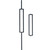 Hollow Modern Design Single Rectangle Baluster. 1/2" square Tubular (hollow) x 44" length. Rectangle is 3-3/4" wide x 20-3/4" height.